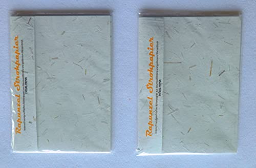 paperfreak: Gold - Strohpapier >Rapunzel< handgeschöpft 'A5' 20 Bogen Büttenpapier von tribal paper bhutanarts