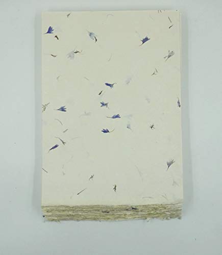 tribal paper bhutanarts: KornBlumenPapier mit echten Kornblumenblüten > Liebesbriefpapier < handgeschöpft A4 40Bogen -mit einseitigem Büttenrand- Büttenpapier tribal paper bhutanarts: KornBlumenPapier mit echten Kornblumenblüten > Liebesbriefpapier < handgeschöpft A4 40Bogen -mit einseitigem Büttenrand- Büttenpapier von tribal paper bhutanarts