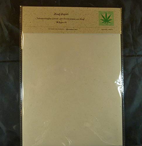 paperfreaks Urpapier: HANFPAPIER handgeschöpft A4 Set mit 10 Bogen Schreibpapier Briefpapier Druckerpapier - hemp paper paperfreaks Urpapier: HANFPAPIER handgeschöpft A4 Set mit 10 Bogen Schreibpapier Briefpapier Druckerpapier - hemp paper von tribal paper