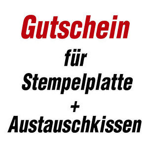 trodat Gutschein für Stempelplatte für trodat 54110 ohne Logo von trodat