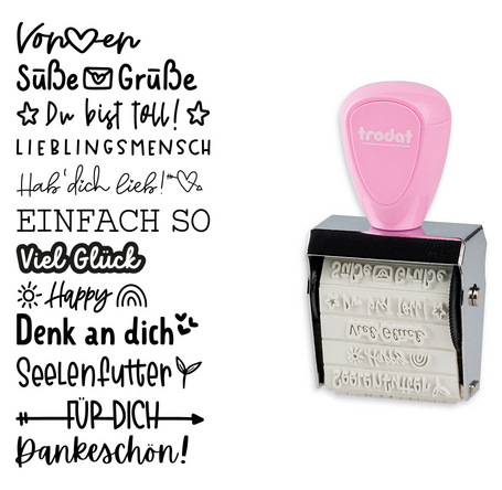 trodat Kreativstempel-Set Creative Mini , Nette Botschaften, von trodat
