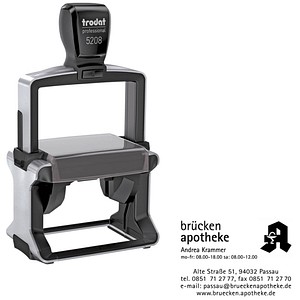 trodat Textstempel, individualisierbar 5208 selbstfärbend schwarz mit Logo trodat Textstempel, individualisierbar 5208 selbstfärbend schwarz mit Logo von trodat