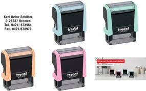 trodat Textstempelautomat Printy 4911 4.0, pastell-rosa Lieferung mit Gutschein zur Anfertigung einer individuellen - 1 Stück (179598) von Trodat