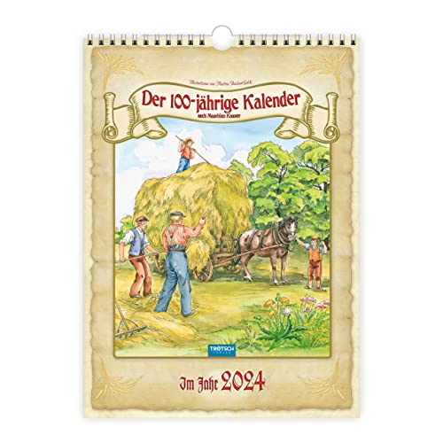 Trötsch Classickalender Der 100-jährige Kalender 2024 - nach Mauritius Knaur: Wandkalender von troetsch-shop