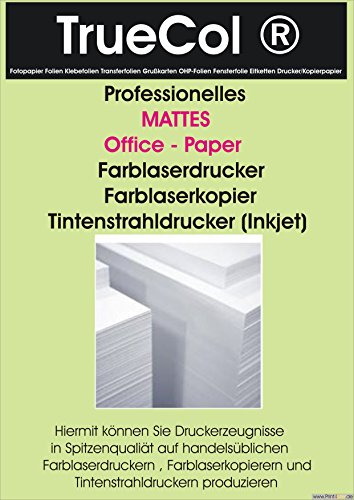 trucol 500x 120g /m² DIN A3 Professionelles Mattes Papier für Farblaserdrucker und Farblaserkopierer Kopierpapier Offset Laserdruck S/W von trucol