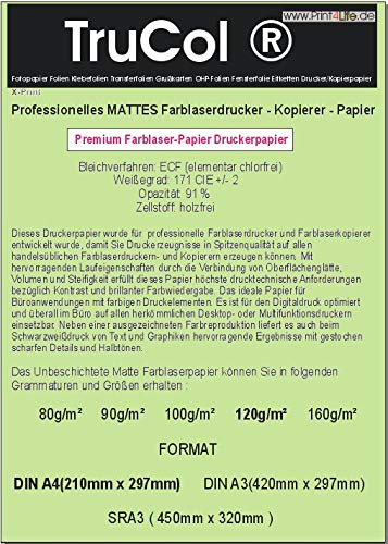 trucol 500x 80g /m² DIN A3 Professionelles Mattes Papier für Farblaserdrucker und Farblaserkopierer Kopierpapier Offset Laserdruck S/W von trucol