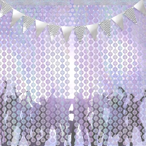 2 Stück Discokugel Folienvorhang, Fransen Vorhänge Aus Silberfolie, Silber Disco Party Dekorationen 1 x 2m, 1 Flagge Hissen, Fotohintergrund für die Letzte Disco 70er 80er 90er 2 Stück Discokugel Folienvorhang, Fransen Vorhänge Aus Silberfolie, Silber Disco Party Dekorationen 1 x 2m, 1 Flagge Hissen, Fotohintergrund für die Letzte Disco 70er 80er 90er von truee