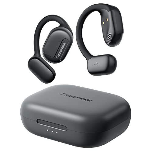 truefree O1 Open Ear Bluetooth 5.3 Kopfhörer, kabellose Ohrhörer mit dynamischen 16,2mm Audiotreibern, ENC, immersiver Stereoklang, 4 Mikrofone, 45 Stunden Spielzeit für Sport Workout Gaming von truefree