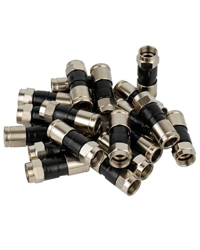 tsnetworks 20 Stk. F Stecker für Koaxialkabel 6,8-7,4 mm, Stecker Typ F für Kompressionszange, RG 6 Antennenkabel, Koax Kompressionsstecker Sat-Kabel tsnetworks 20 Stk. F Stecker für Koaxialkabel 6,8-7,4 mm, Stecker Typ F für Kompressionszange, RG 6 Antennenkabel, Koax Kompressionsstecker Sat-Kabel von tsnetworks