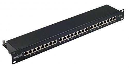 tsnetworks CAT 6A Patchpanel Verteilerfeld 24 Port - Desktop 19" Zoll Rackeinbau Servermontage RJ45 Geschirmt - TIA568A TIA568B - schwarz tsnetworks CAT 6A Patchpanel Verteilerfeld 24 Port - Desktop 19" Zoll Rackeinbau Servermontage RJ45 Geschirmt - TIA568A TIA568B - schwarz von tsnetworks