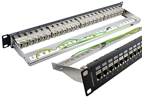 tsnetworks Patchpanel/Patchfeld Verteilerfeld 24 Port inkl. Keystone Jack CAT 6a 10 GBit/s 500MHz – Desktop 1HE 19 Zoll Rackeinbau Servermontage – schwarz tsnetworks Patchpanel/Patchfeld Verteilerfeld 24 Port inkl. Keystone Jack CAT 6a 10 GBit/s 500MHz – Desktop 1HE 19 Zoll Rackeinbau Servermontage – schwarz von tsnetworks