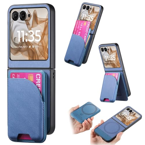 Smartphone-Flip-Cover Kompatibel mit Motorola Moto Razr 50 Hülle, 2-in-1, abnehmbare magnetische Brieftaschenhülle mit Kartenhalter, kompatible Stand-Telefonhülle, Kreditkartenfächer, PU-Leder, stoßfe Smartphone-Flip-Cover Kompatibel mit Motorola Moto Razr 50 Hülle, 2-in-1, abnehmbare magnetische Brieftaschenhülle mit Kartenhalter, kompatible Stand-Telefonhülle, Kreditkartenfächer, PU-Leder, stoßfe von tuanshunhengb