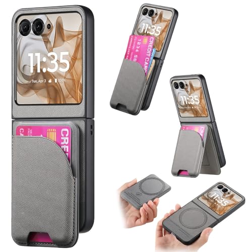 Smartphone-Flip-Cover Kompatibel mit Motorola Moto Razr 60 Hülle, abnehmbare magnetische Brieftaschenhülle mit Kartenhalter, Handyhülle aus Leder, stoßfeste Schutzhülle, kompatibel mit Motorola Razr 2 Smartphone-Flip-Cover Kompatibel mit Motorola Moto Razr 60 Hülle, abnehmbare magnetische Brieftaschenhülle mit Kartenhalter, Handyhülle aus Leder, stoßfeste Schutzhülle, kompatibel mit Motorola Razr 2 von tuanshunhengb
