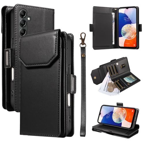 Smartphone-Flip-Cover Kompatibel mit Samsung Galaxy A14 5G/4G, Brieftaschen-Hülle mit Kartenhalter for Damen und Herren, modische PU-Lederhülle, seitliche Schnalle, Handschlaufe, Brieftaschen-Handyhül Smartphone-Flip-Cover Kompatibel mit Samsung Galaxy A14 5G/4G, Brieftaschen-Hülle mit Kartenhalter for Damen und Herren, modische PU-Lederhülle, seitliche Schnalle, Handschlaufe, Brieftaschen-Handyhül von tuanshunhengb
