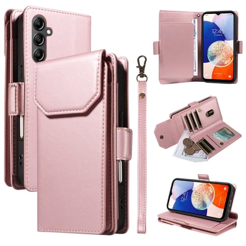 Smartphone-Flip-Cover Kompatibel mit Samsung Galaxy A14 5G/4G, Brieftaschen-Hülle mit Kartenhalter for Damen und Herren, modische PU-Lederhülle, seitliche Schnalle, Handschlaufe, Brieftaschen-Handyhül Smartphone-Flip-Cover Kompatibel mit Samsung Galaxy A14 5G/4G, Brieftaschen-Hülle mit Kartenhalter for Damen und Herren, modische PU-Lederhülle, seitliche Schnalle, Handschlaufe, Brieftaschen-Handyhül von tuanshunhengb