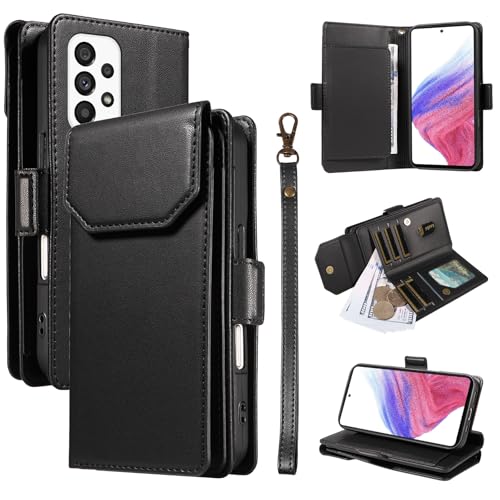 Smartphone-Flip-Cover Kompatibel mit Samsung Galaxy A53 5G, Brieftaschen-Hülle mit Kartenhalter for Damen und Herren, modische PU-Lederhülle, seitliche Schnalle, Handschlaufe, Brieftaschen-Handyhülle, Smartphone-Flip-Cover Kompatibel mit Samsung Galaxy A53 5G, Brieftaschen-Hülle mit Kartenhalter for Damen und Herren, modische PU-Lederhülle, seitliche Schnalle, Handschlaufe, Brieftaschen-Handyhülle, von tuanshunhengb