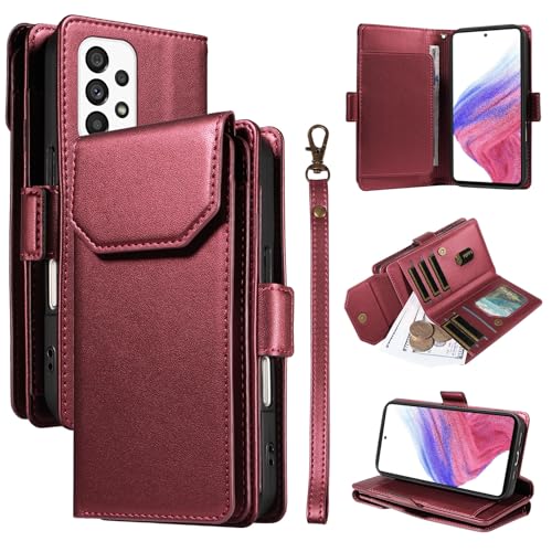 Smartphone-Flip-Cover Kompatibel mit Samsung Galaxy A53 5G, Brieftaschen-Hülle mit Kartenhalter for Damen und Herren, modische PU-Lederhülle, seitliche Schnalle, Handschlaufe, Brieftaschen-Handyhülle, Smartphone-Flip-Cover Kompatibel mit Samsung Galaxy A53 5G, Brieftaschen-Hülle mit Kartenhalter for Damen und Herren, modische PU-Lederhülle, seitliche Schnalle, Handschlaufe, Brieftaschen-Handyhülle, von tuanshunhengb