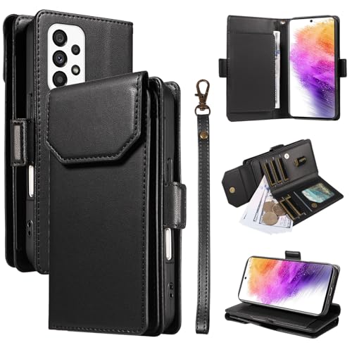 Smartphone-Flip-Cover Kompatibel mit Samsung Galaxy A73 5G, Brieftaschen-Hülle mit Kartenhalter for Damen und Herren, modische PU-Lederhülle, seitliche Schnalle, Handschlaufe, Brieftaschen-Handyhülle, Smartphone-Flip-Cover Kompatibel mit Samsung Galaxy A73 5G, Brieftaschen-Hülle mit Kartenhalter for Damen und Herren, modische PU-Lederhülle, seitliche Schnalle, Handschlaufe, Brieftaschen-Handyhülle, von tuanshunhengb
