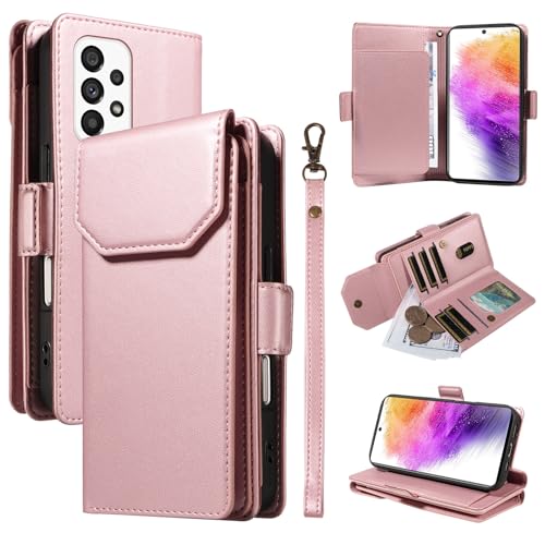 Smartphone-Flip-Cover Kompatibel mit Samsung Galaxy A73 5G, Brieftaschen-Hülle mit Kartenhalter for Damen und Herren, modische PU-Lederhülle, seitliche Schnalle, Handschlaufe, Brieftaschen-Handyhülle, Smartphone-Flip-Cover Kompatibel mit Samsung Galaxy A73 5G, Brieftaschen-Hülle mit Kartenhalter for Damen und Herren, modische PU-Lederhülle, seitliche Schnalle, Handschlaufe, Brieftaschen-Handyhülle, von tuanshunhengb