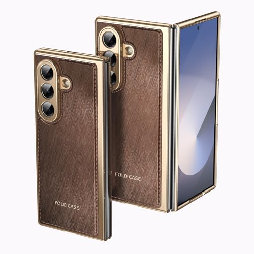 Smartphone-Flip-Cover Kompatibel mit Samsung Galaxy Z Fold 7 Hülle mit Displayschutzfolie, Slim Fit Leder Schutzhülle fürs Handy Schlanke Vollschutzhülle fürs Handy Schutz Stoßfeste Hülle(Brown) Smartphone-Flip-Cover Kompatibel mit Samsung Galaxy Z Fold 7 Hülle mit Displayschutzfolie, Slim Fit Leder Schutzhülle fürs Handy Schlanke Vollschutzhülle fürs Handy Schutz Stoßfeste Hülle(Brown) von tuanshunhengb