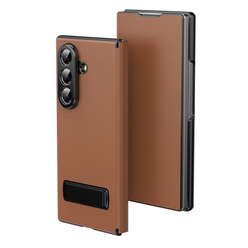Smartphone-Flip-Cover Leather Case with Stand Compatible with Samsung Galaxy Z Fold 7 Case,Magnetic Protective Soft Grip Luxury Cover for Men/Women,Flip up Kickstand Shockproof Folding Phone Cases(Bro Smartphone-Flip-Cover Leather Case with Stand Compatible with Samsung Galaxy Z Fold 7 Case,Magnetic Protective Soft Grip Luxury Cover for Men/Women,Flip up Kickstand Shockproof Folding Phone Cases(Bro von tuanshunhengb