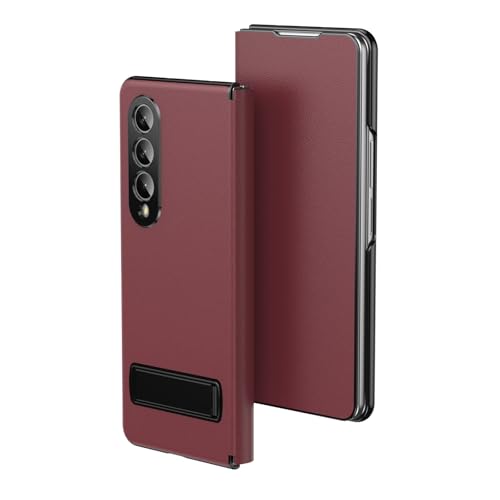 Smartphone-Flip-Cover Lederhülle mit Ständer, kompatibel mit Samsung Galaxy Z Fold 3, magnetische Schutzhülle mit weichem Griff, Luxus-Cover for Männer/Frauen, hochklappbare, stoßfeste Handyhüllen mit Smartphone-Flip-Cover Lederhülle mit Ständer, kompatibel mit Samsung Galaxy Z Fold 3, magnetische Schutzhülle mit weichem Griff, Luxus-Cover for Männer/Frauen, hochklappbare, stoßfeste Handyhüllen mit von tuanshunhengb