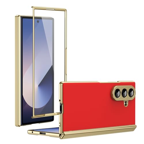 Smartphone-Flip-Cover Slim Fit Kompatibel mit Samsung Galaxy Z Fold 7 Hülle mit Displayschutzfolie, stoßfeste Hülle, robuste Schutzhülle fürs Telefon, vollständige Schutzhülle fürs Telefon(Red) Smartphone-Flip-Cover Slim Fit Kompatibel mit Samsung Galaxy Z Fold 7 Hülle mit Displayschutzfolie, stoßfeste Hülle, robuste Schutzhülle fürs Telefon, vollständige Schutzhülle fürs Telefon(Red) von tuanshunhengb