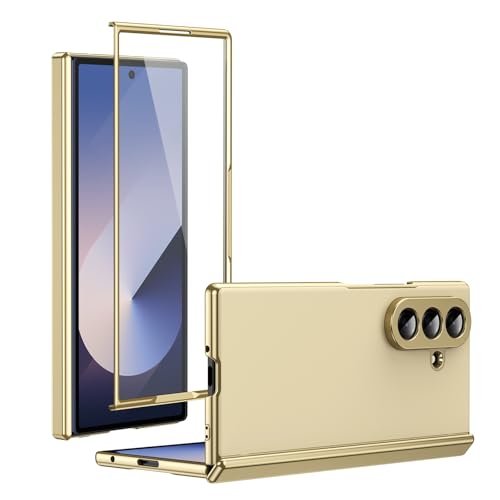 Smartphone-Flip-Cover Slim Fit Kompatibel mit Samsung Galaxy Z Fold 7 Hülle mit Displayschutzfolie, stoßfeste Hülle, robuste Schutzhülle fürs Telefon, vollständige Schutzhülle fürs Telefon(Gold) Smartphone-Flip-Cover Slim Fit Kompatibel mit Samsung Galaxy Z Fold 7 Hülle mit Displayschutzfolie, stoßfeste Hülle, robuste Schutzhülle fürs Telefon, vollständige Schutzhülle fürs Telefon(Gold) von tuanshunhengb