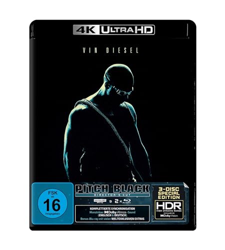 Pitch Black (Director's Cut) – 3-Disc-Special-Edition (4K Ultra HD) (+ Blu-ray) (+ Bonus-Blu-ray) von turbine medien