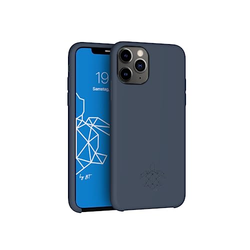 turtleandcase Silikonhülle für iPhone 11 Pro (5,8") - Liquid Silicone Case - Kostenloses Panzerglas - Hochwertiges Silikon Schutz - Kratzfestes Mikrofaserfutter Schutzcase (Blau) von turtleandcase