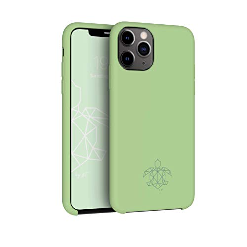 turtleandcase Silikonhülle für iPhone 11 Pro Max (6,5") - Liquid Silicone Case - Kostenloses Panzerglas - Hochwertiges Silikon Schutz - Kratzfestes Mikrofaserfutter Schutzcase (Matcha Grün) von turtleandcase