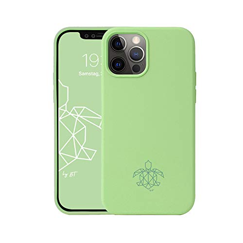 turtleandcase Silikonhülle für iPhone 12/12 Pro (6,1") - Liquid Silicone Case - Kostenloses Panzerglas - Hochwertiges Silikon mit Rundumschutz - Kratzfestes Mikrofaserfutter Schutzcase (Matcha Grün) von turtleandcase