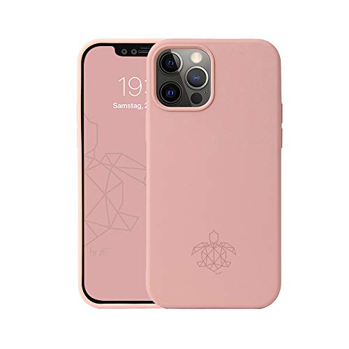 turtleandcase Silikonhülle für iPhone 12 Pro Max (6,7") - Liquid Silicone Case - Kostenloses Panzerglas - Hochwertiges Silikon mit Rundumschutz - Kratzfestes Mikrofaserfutter Schutzcase (Cherry Pink) von turtleandcase