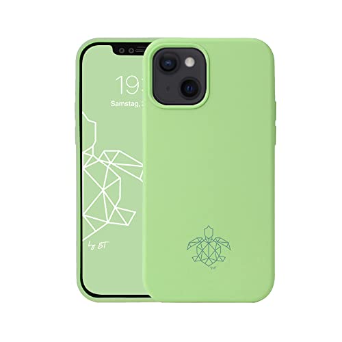 turtleandcase Silikonhülle für iPhone 13 (6,1") - Silicone Case - Kostenloses Panzerglas - Hochwertiges Silikon mit Rundumschutz - Kratzfestes Mikrofaserfutter Schutzcase (Matcha Grün) von turtleandcase