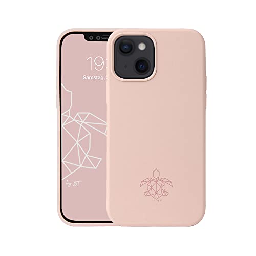 turtleandcase Silikonhülle für iPhone 13 (6,1") - Silicone Case - Kostenloses Panzerglas - Hochwertiges Silikon mit Rundumschutz - Kratzfestes Mikrofaserfutter Schutzcase (Sand Pink) von turtleandcase