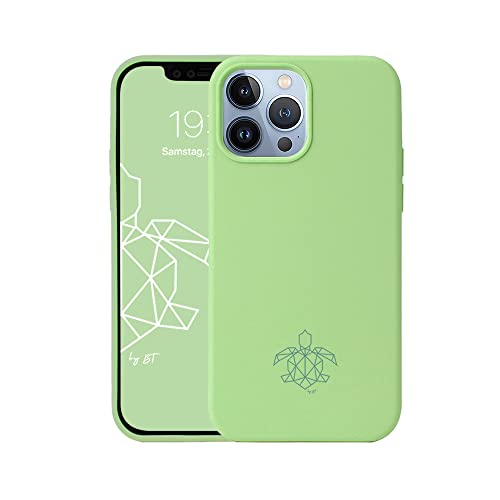 turtleandcase Silikonhülle für iPhone 13 Pro Max (6,7") - Silicone Case - Kostenloses Panzerglas - Hochwertiges Silikon mit Rundumschutz - Kratzfestes Mikrofaserfutter Schutzcase (Matcha Grün) von turtleandcase