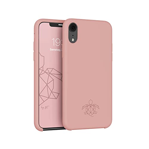 turtleandcase Silikonhülle für iPhone XR (6,1") - Liquid Silicone Case - Kostenloses Panzerglas - Silikon Schutz - Kratzfestes Mikrofaserfutter Schutzcase (iPhone XR, Cherry Pink) von turtleandcase