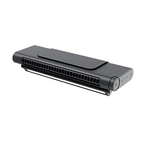 tuwiwol Computer Bildschirm Lüfter, starker Wind, verstellbarer Zerstäubungsventilator, blattloser Clip Luftkühler für Zuhause, Wohnheim, Schwarz von tuwiwol