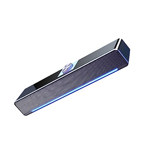 tuwiwol Kompakter Computer Lautsprecher mit Stereo Surround Sound, ABS mit Akku, Computer Lautsprecher, Subwoofer, platzsparende Abmessungen, Exklusive Edition, Bluetooth+Verkabelung von tuwiwol