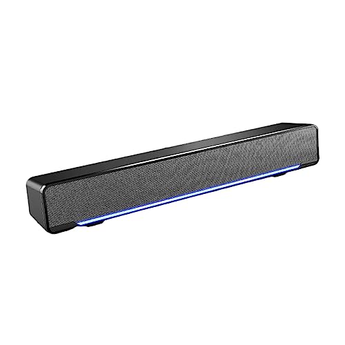 tuwiwol Kompakter Computer Lautsprecher mit Stereo Surround Sound, ABS mit Akku, Computer Lautsprecher, Subwoofer, platzsparende Abmessungen, Klassische Ausgabe, Kabel von tuwiwol