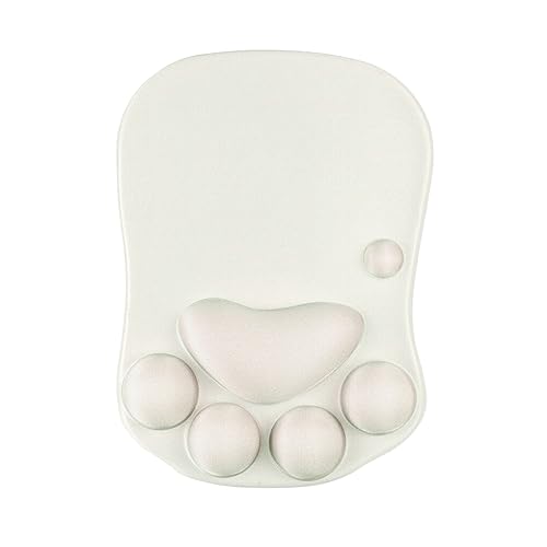 tuwiwol Mauspad mit Handgelenkstütze, sicherer Handgelenkschutz, einzigartige Harzmatte mit Rutschfester Basis, Computer Mauspad, DS 007 Silbergrau von tuwiwol