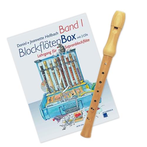 Starterset: Tuyama TFS-16B Blockflöte (barockes Griffsystem) + Blockflötenbox Band 1 (ACM 254) von tuyama