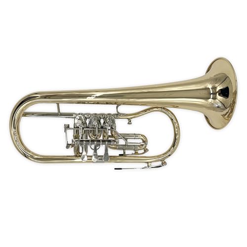 Tuyama® TFH-371 Flügelhorn in B (3 Drehventile mit Trigger) Bugle Goldmessing lackiert von tuyama