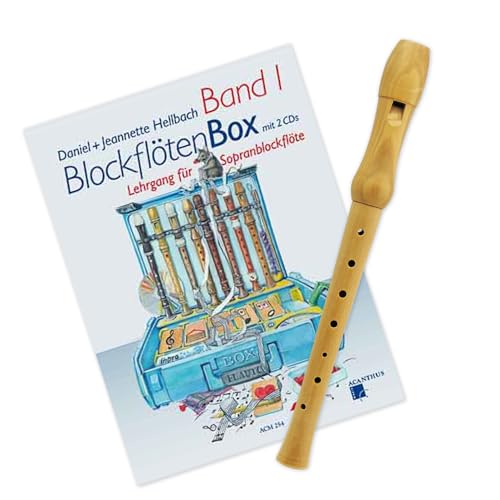 Tuyama® TFS-16B Blockflöte + Blockflötenschule "Blockflötenbox" - Band 1 mit 2 CDs (ISBN: 9990000484201) ACM 254 von tuyama