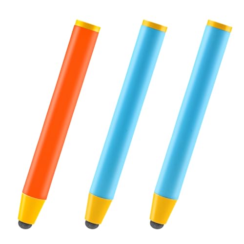 3er Pack Kinder Tablet Stift, Universal Touchscreen Stift mit 6 Ersatzspitzen, Kugelschreiber mit Touchpen für Handys, Tablets, Kinder Smartwatch - Tablet Zubehör (A-3) von twirush