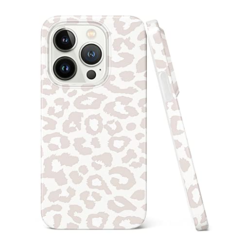 uCOLOR Kompatibel mit iPhone 15 Pro 15,5 cm (6,1 Zoll) Hülle, [2,4 m Falltest], stoßfestes Design, schützende, schlanke, stilvolle TPU-Schutzhülle, langlebig, beige Leopardenmuster von uCOLOR