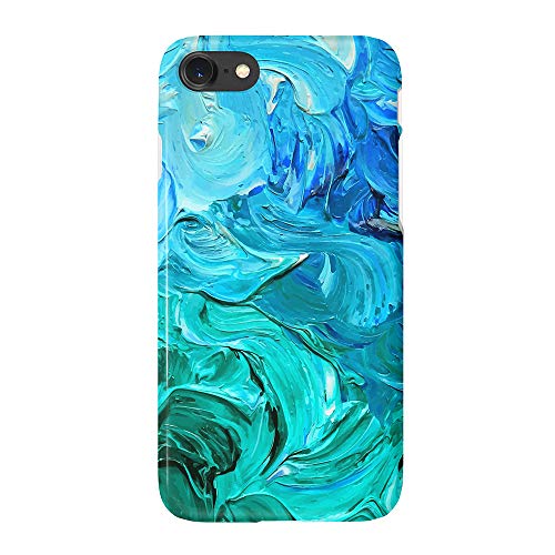 uCOLOR Watercolor Blue Turquoise Case for iPhone 6s 6 iPhone 7/8 /SE 2nd / SE 3 (2022) 4.7 inch Cute Case Soft TPU Protective Case von uCOLOR