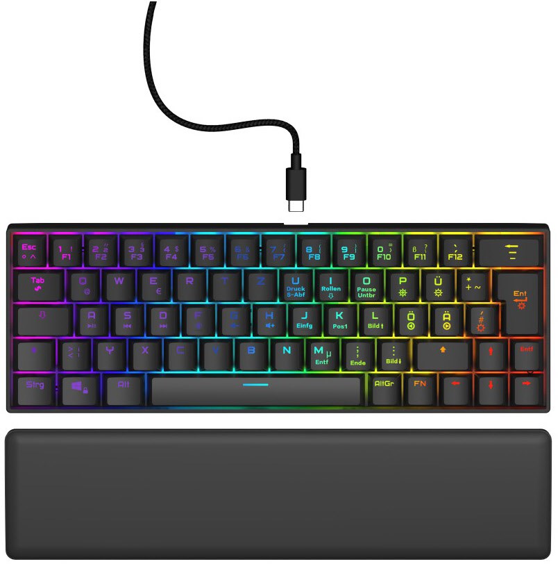 Exodus 760 Mechanical Mini (DE) Gaming Tastatur schwarz von uRage