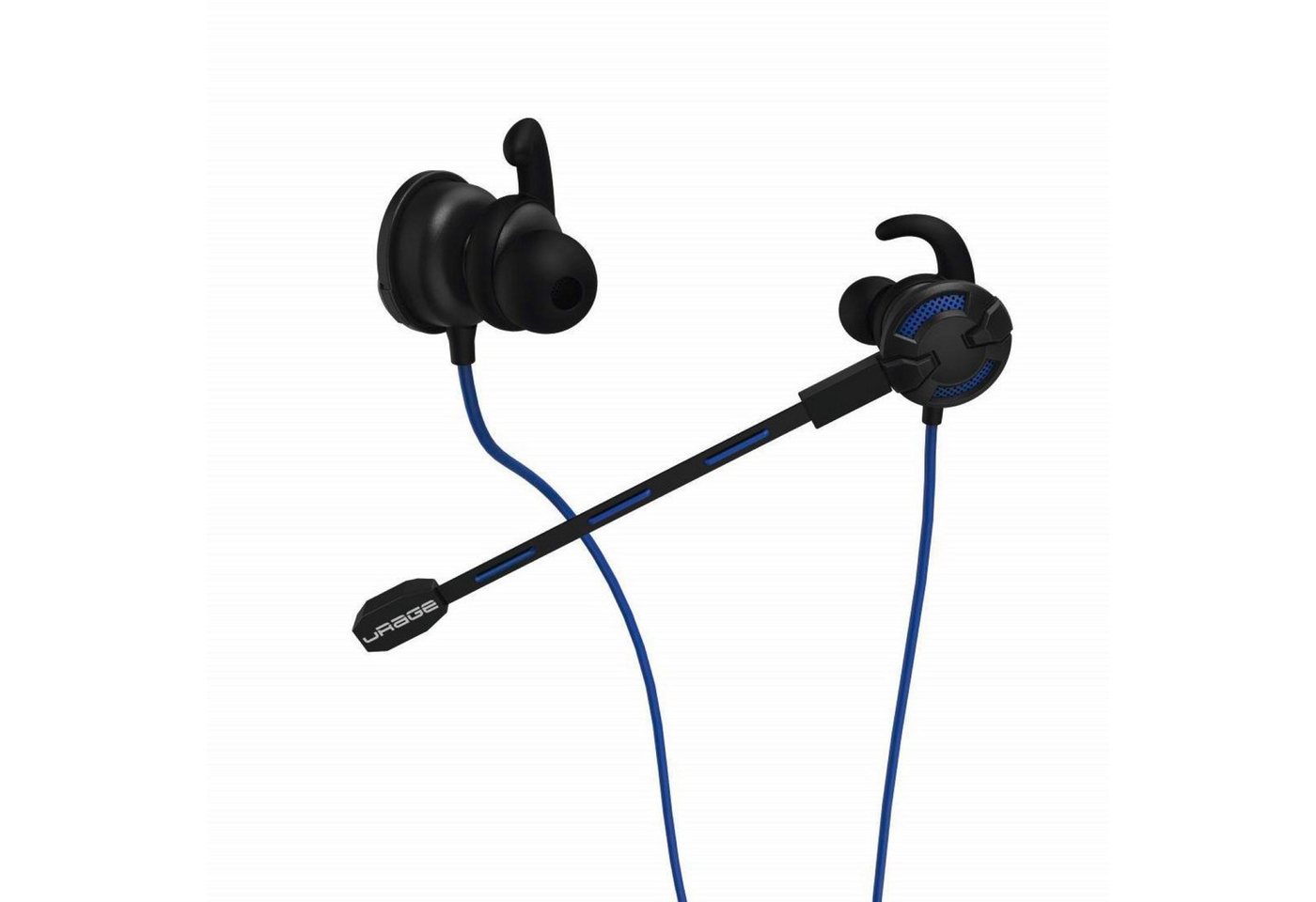uRage Gaming Headset ChatZ Kopfhörer Buds Headset (Rufannahmetaste, Lautstärkenreglung, abnehmbares Mikrofon, etc., kabelgebunden, 3,5mm Klinke, Mikrofon + Fernbedienung, In-Ear, für PC PS5 PS4 etc) von uRage