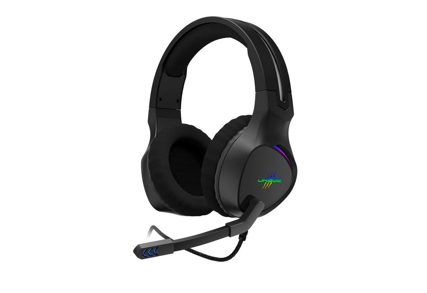 uRage Gaming-Headset SoundZ 710 7.1", schwarz, 7.1-Virt Gaming-Headset (Beleuchtung, flexibles Bügelmikrofon, Lautstärkeregler)" von uRage